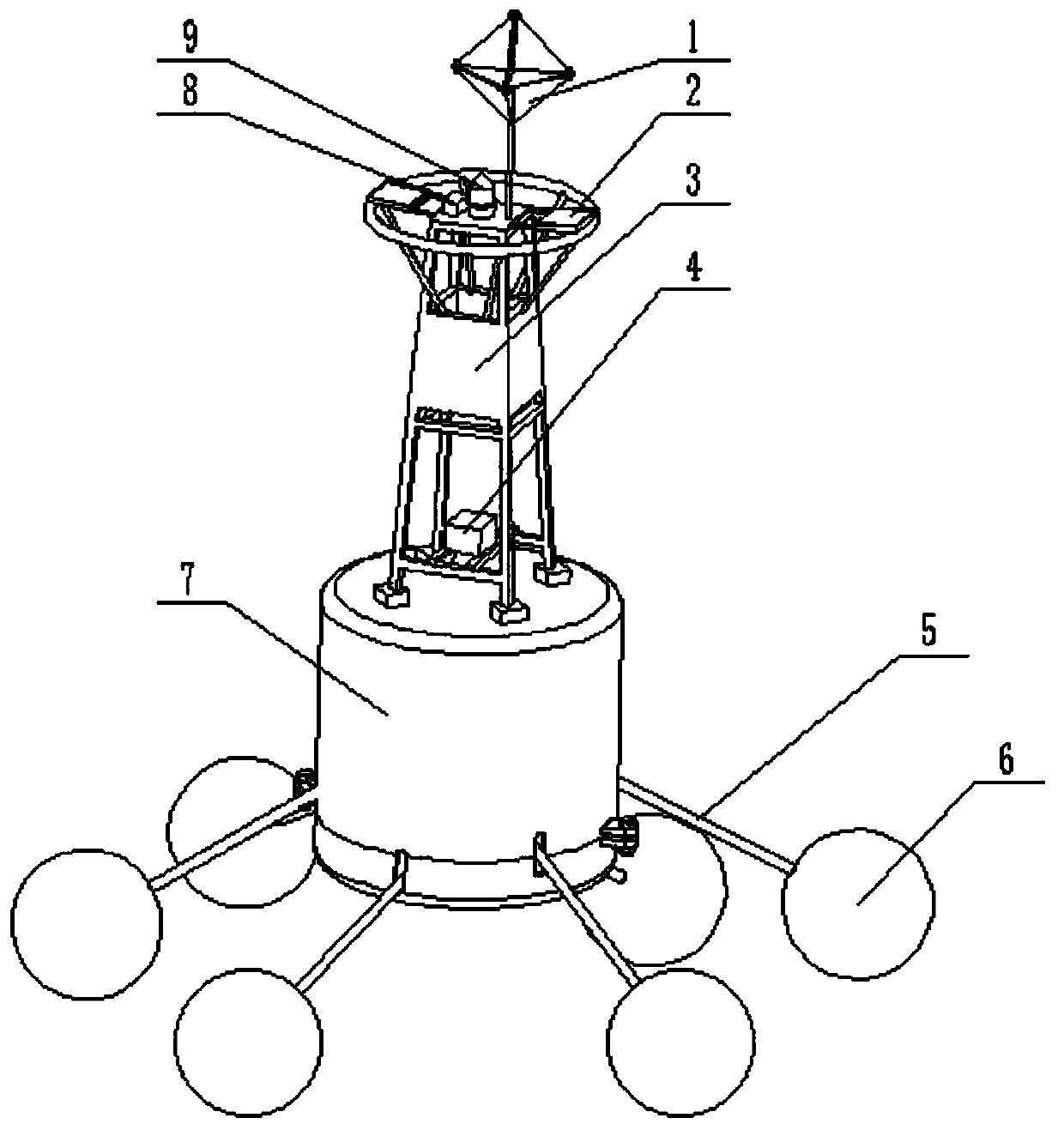 Marine buoy capable of automatically generating electricity