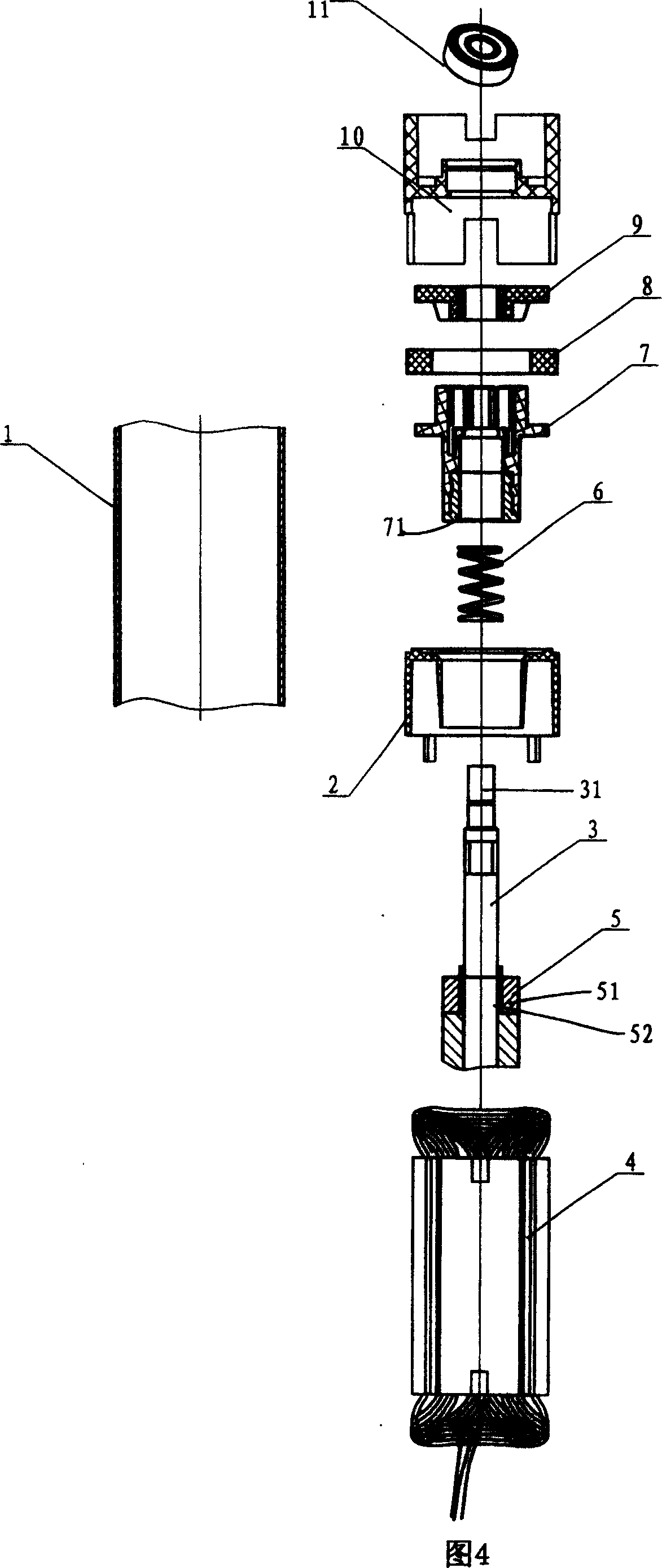 Tube shaped electric machine brake device