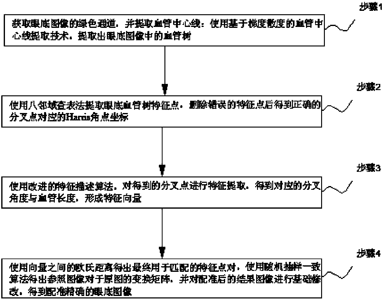 Feature registration method based on branch points