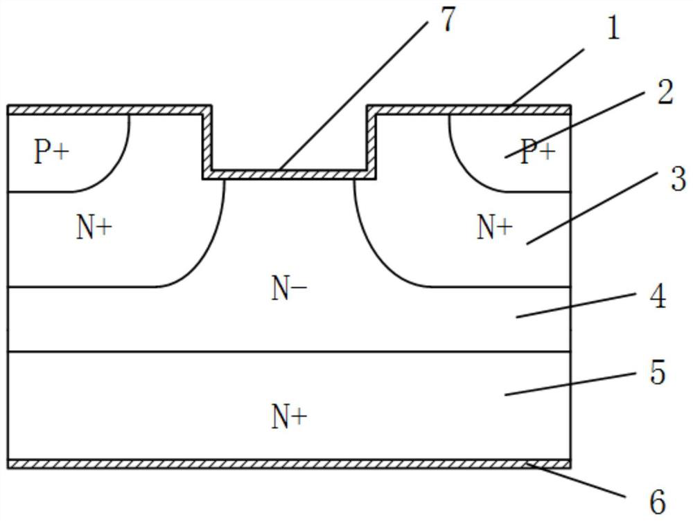 SiC MPS diode device and preparation method thereof