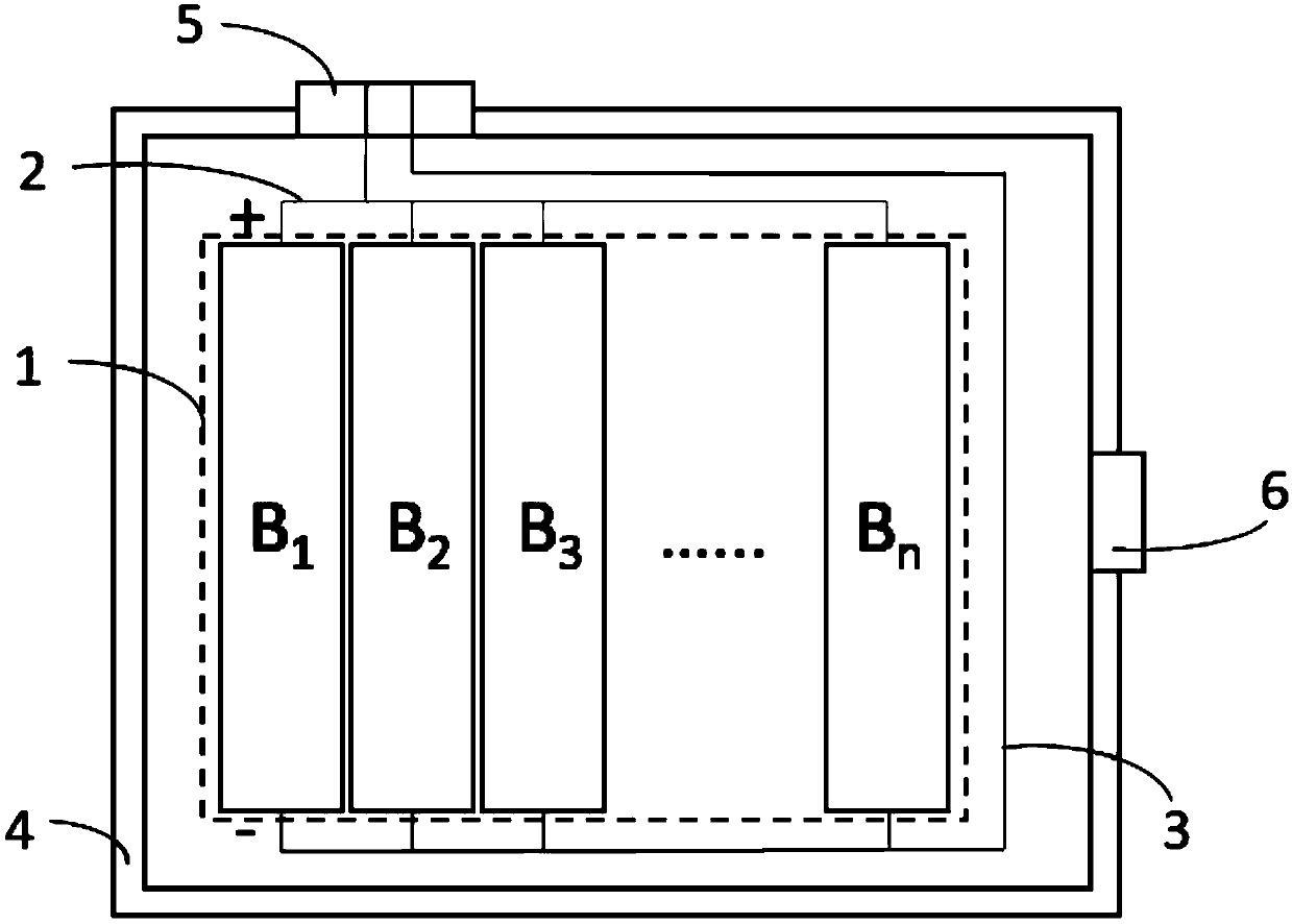 Protection gas-inflated parallel battery basic module suitable for new energy automobile