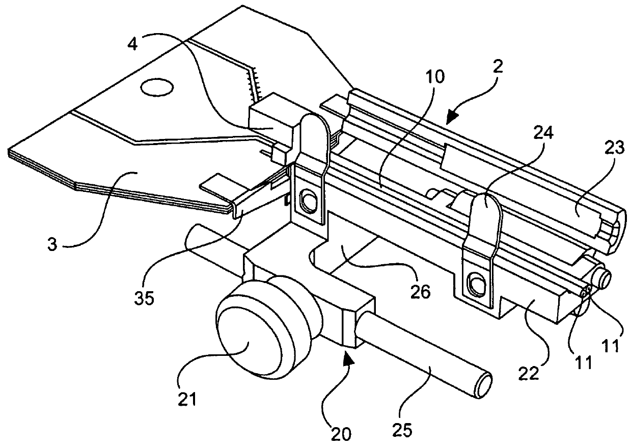 Device and a method for the reversible mechanical fixing and electrical contacting of electric conductors