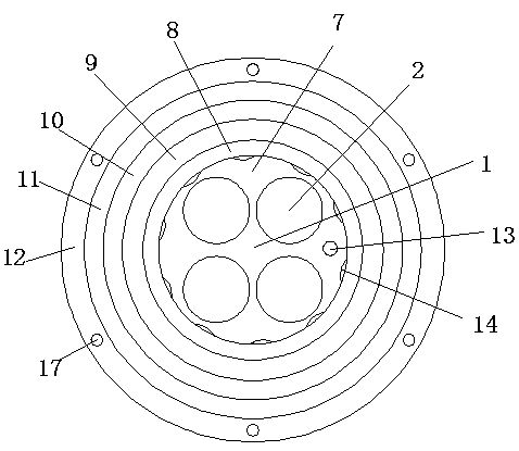 A refractory shield cable for computer control