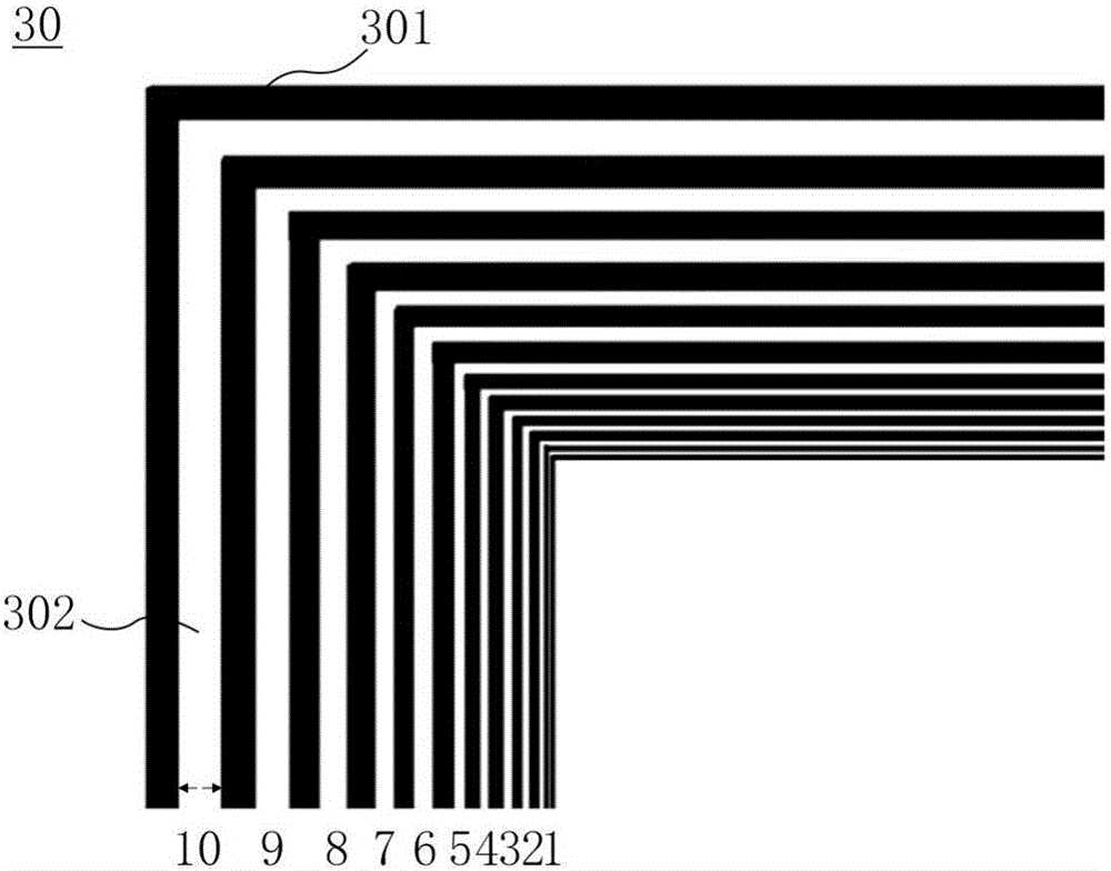 Mark, display apparatus, and method for monitoring exposure and etching process stability by use of mark