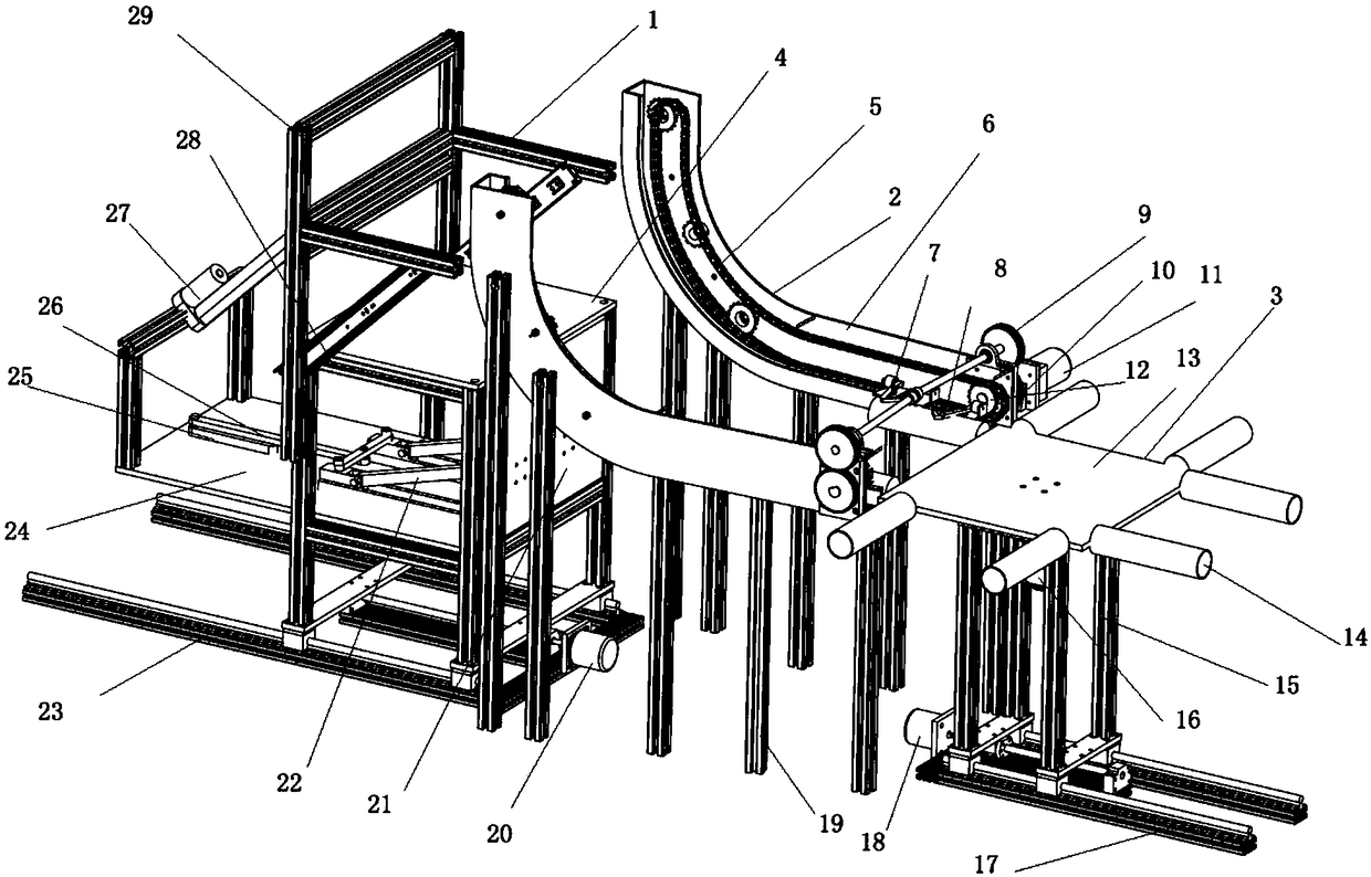 A kind of automatic trousers-putting machine