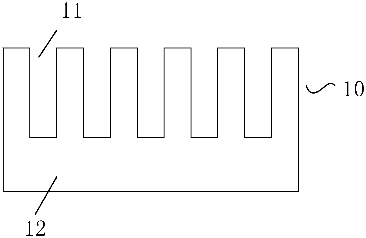 Device comprising nanowires and production method of device