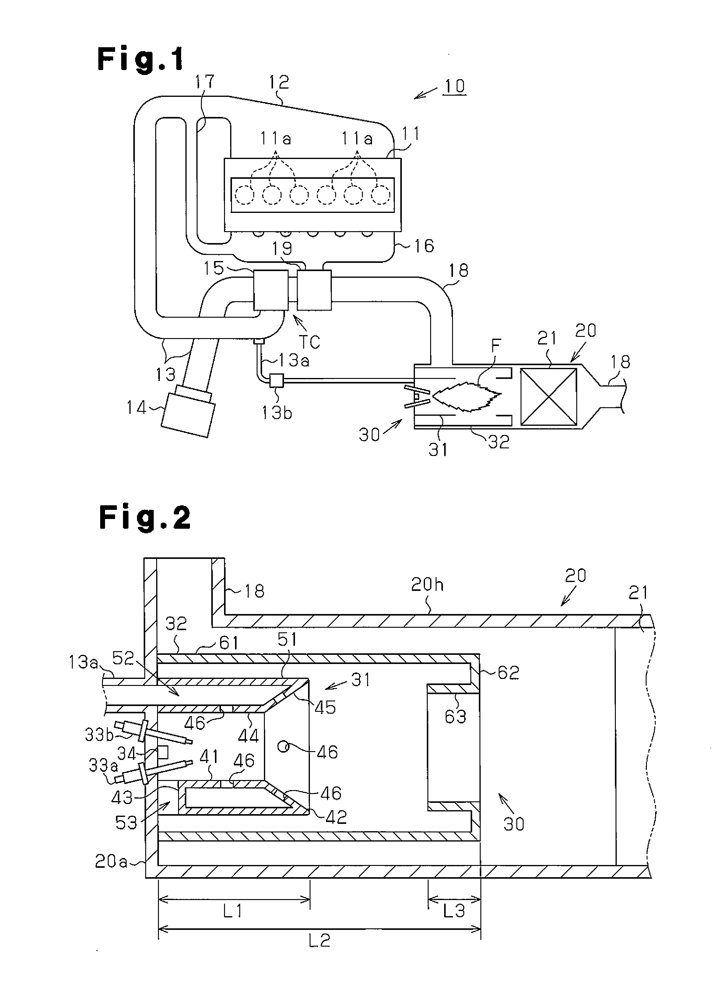 Burner for exhaust purifying device