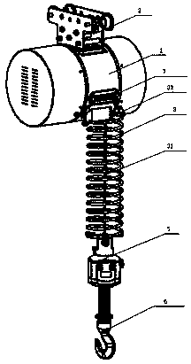 Steel wire rope intelligent hoisting and lifting device