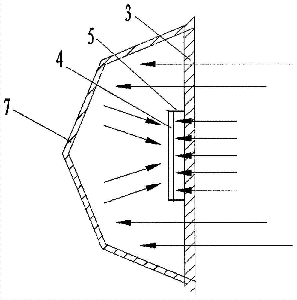 Double-sided power generation solar battery assembly with polygonal structure