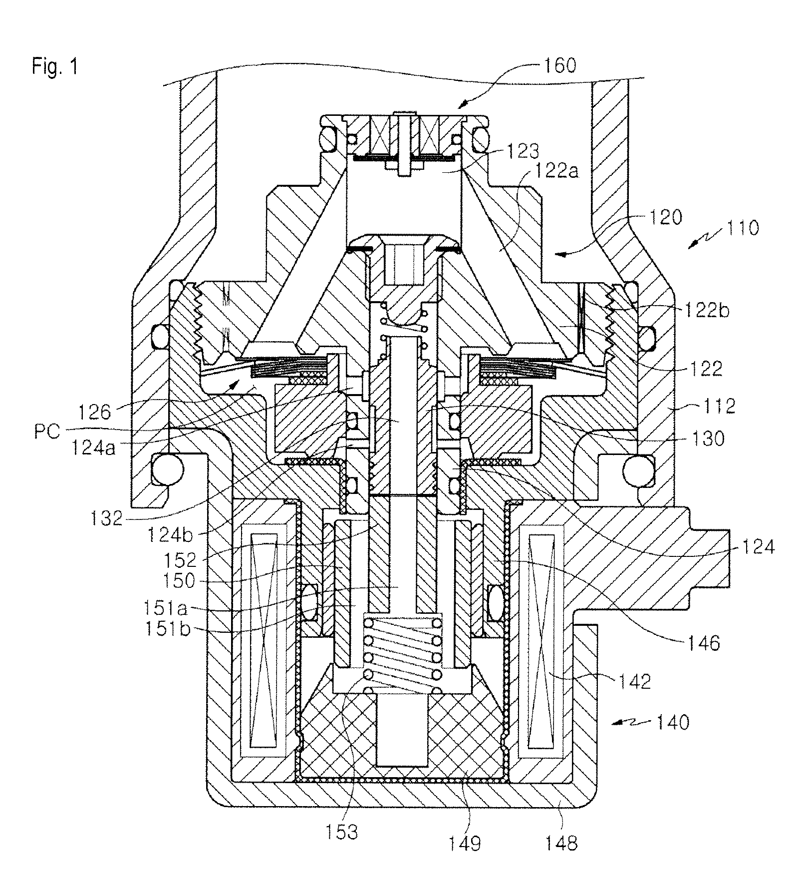 Damping force controlling valve assembly for shock absorber