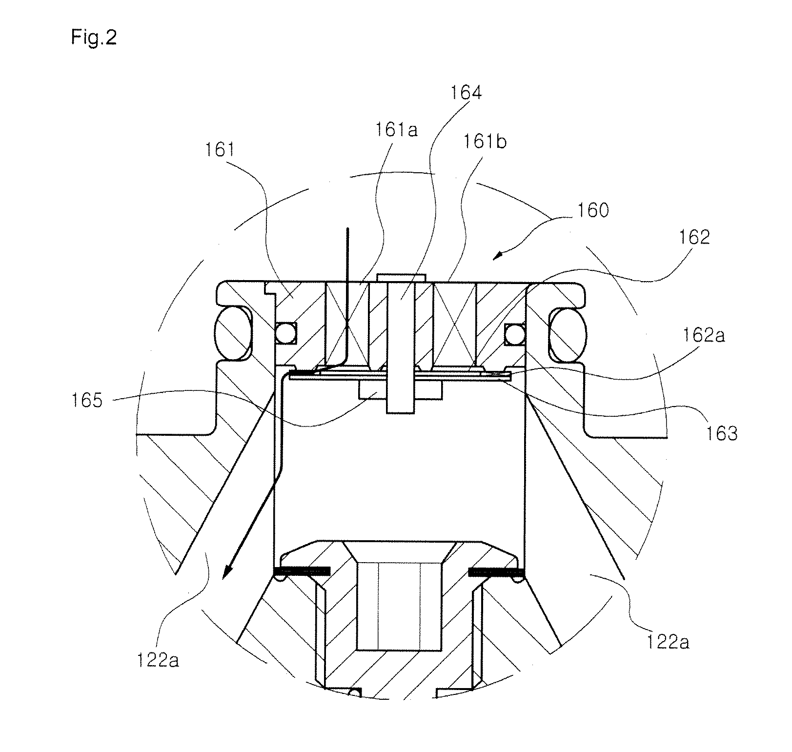 Damping force controlling valve assembly for shock absorber