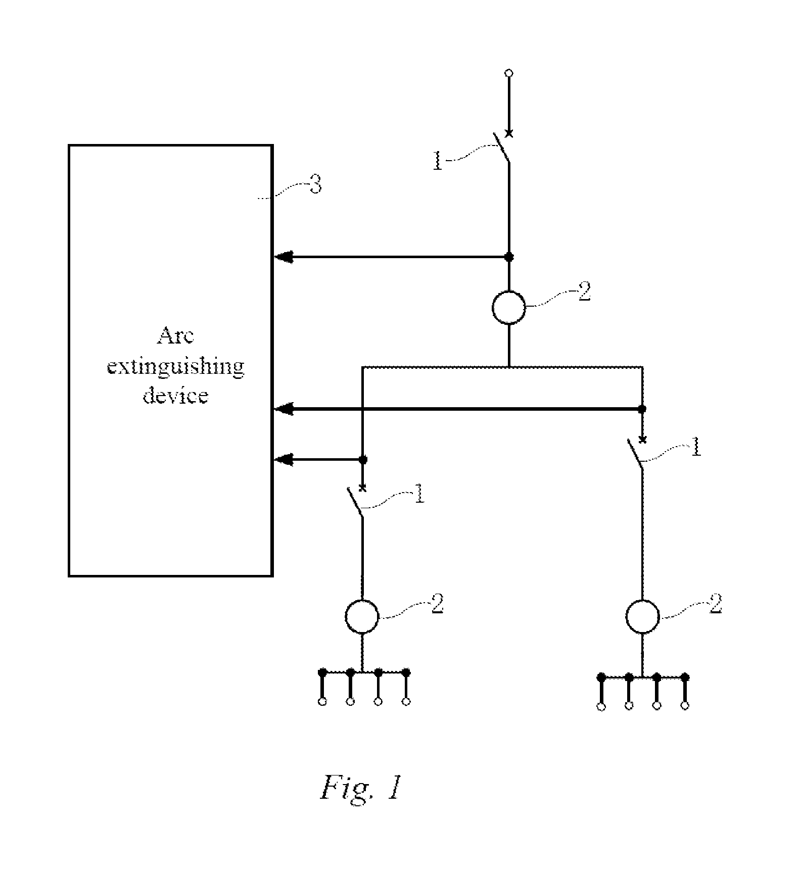 Fault arc detection method and detection device