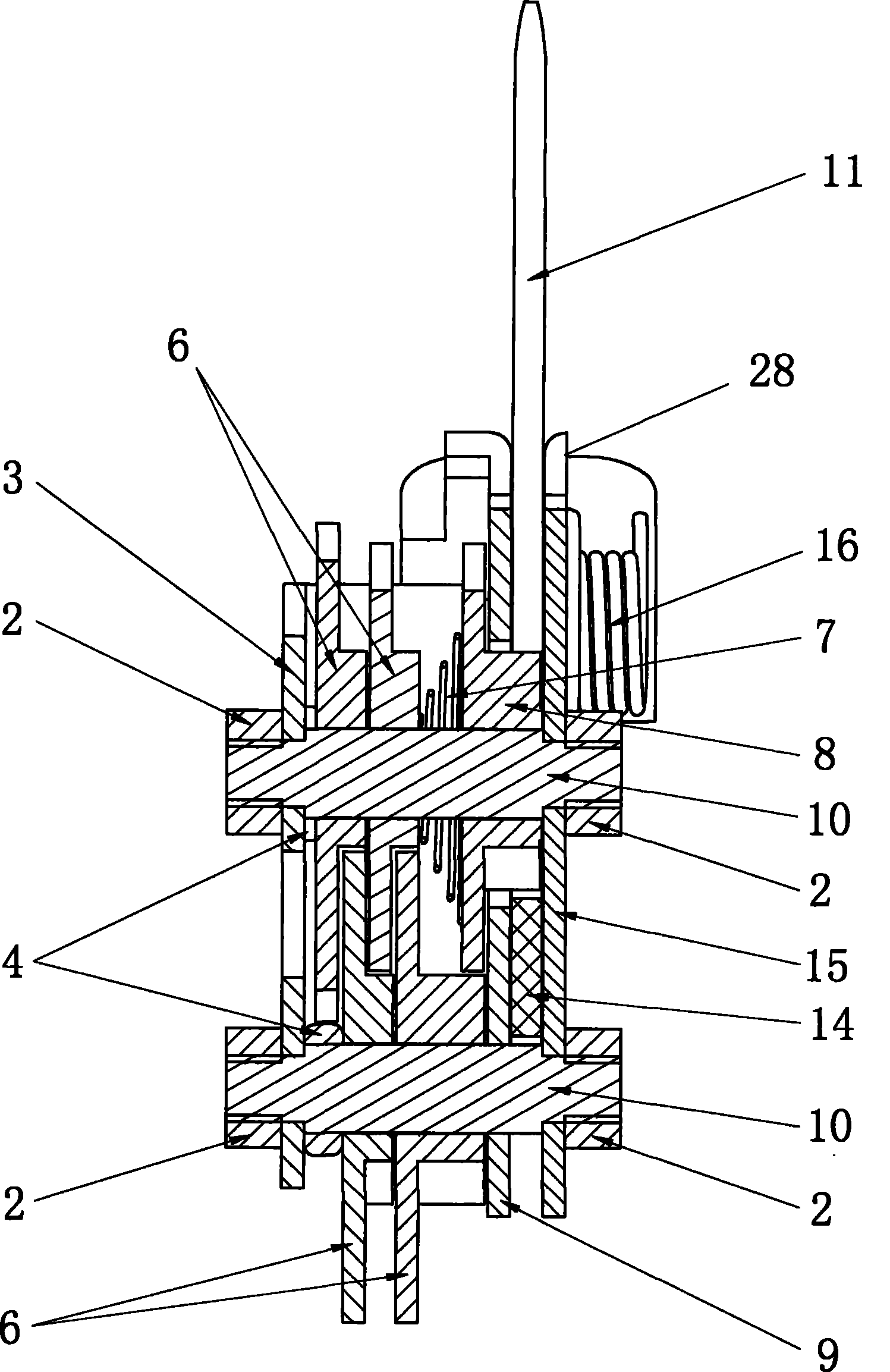 Quick retracting device in plastic tube cutting tool