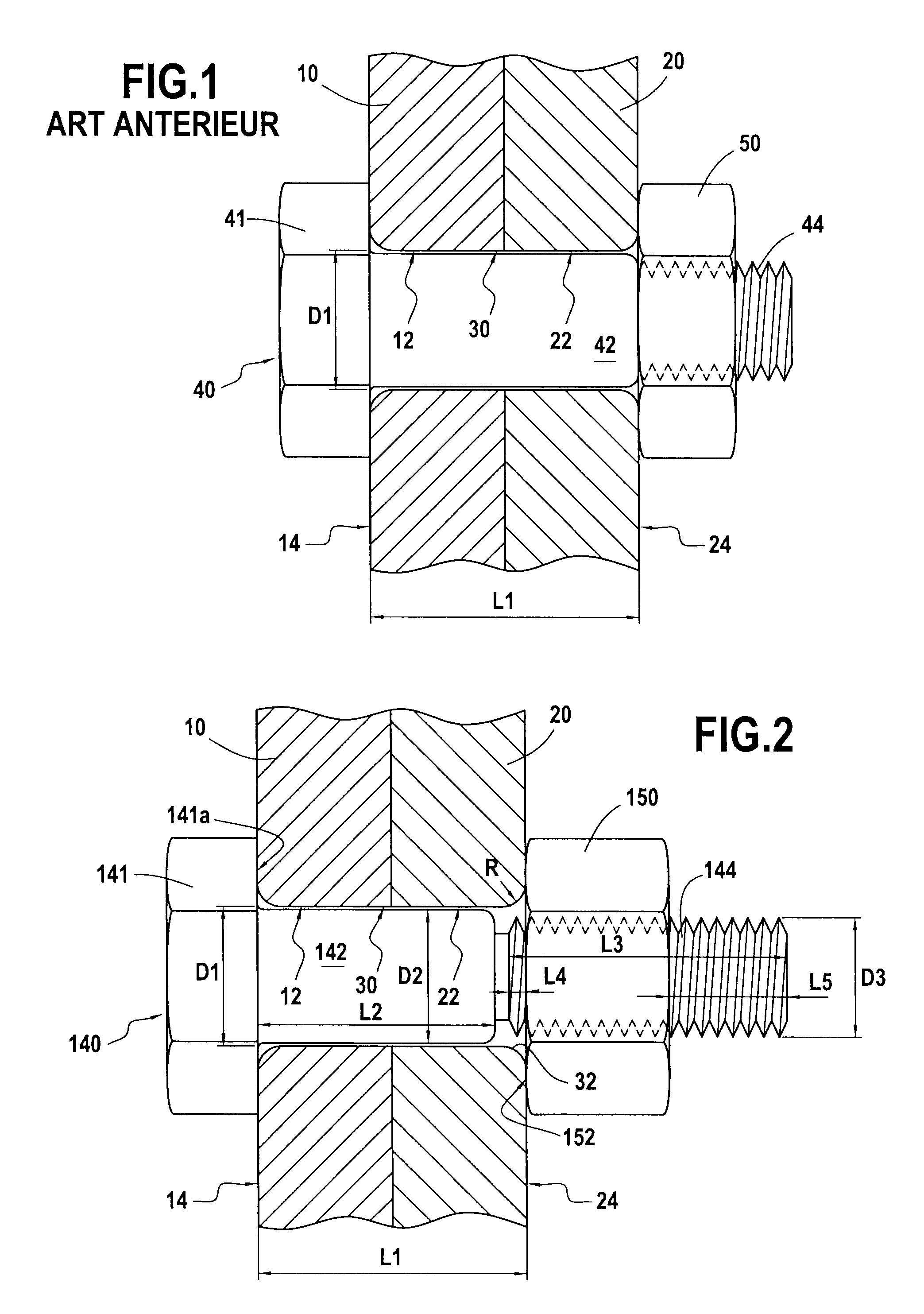 System for assembling two rotary parts together by flanges