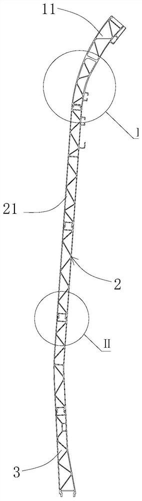 Lightweight side wall structure and railway vehicle