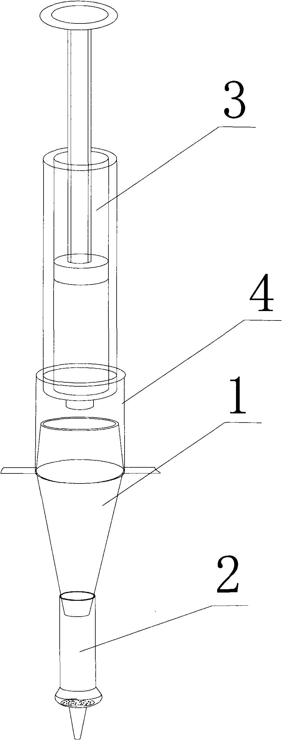 Split-type nanometer fibre solid-phase extraction column and application thereof