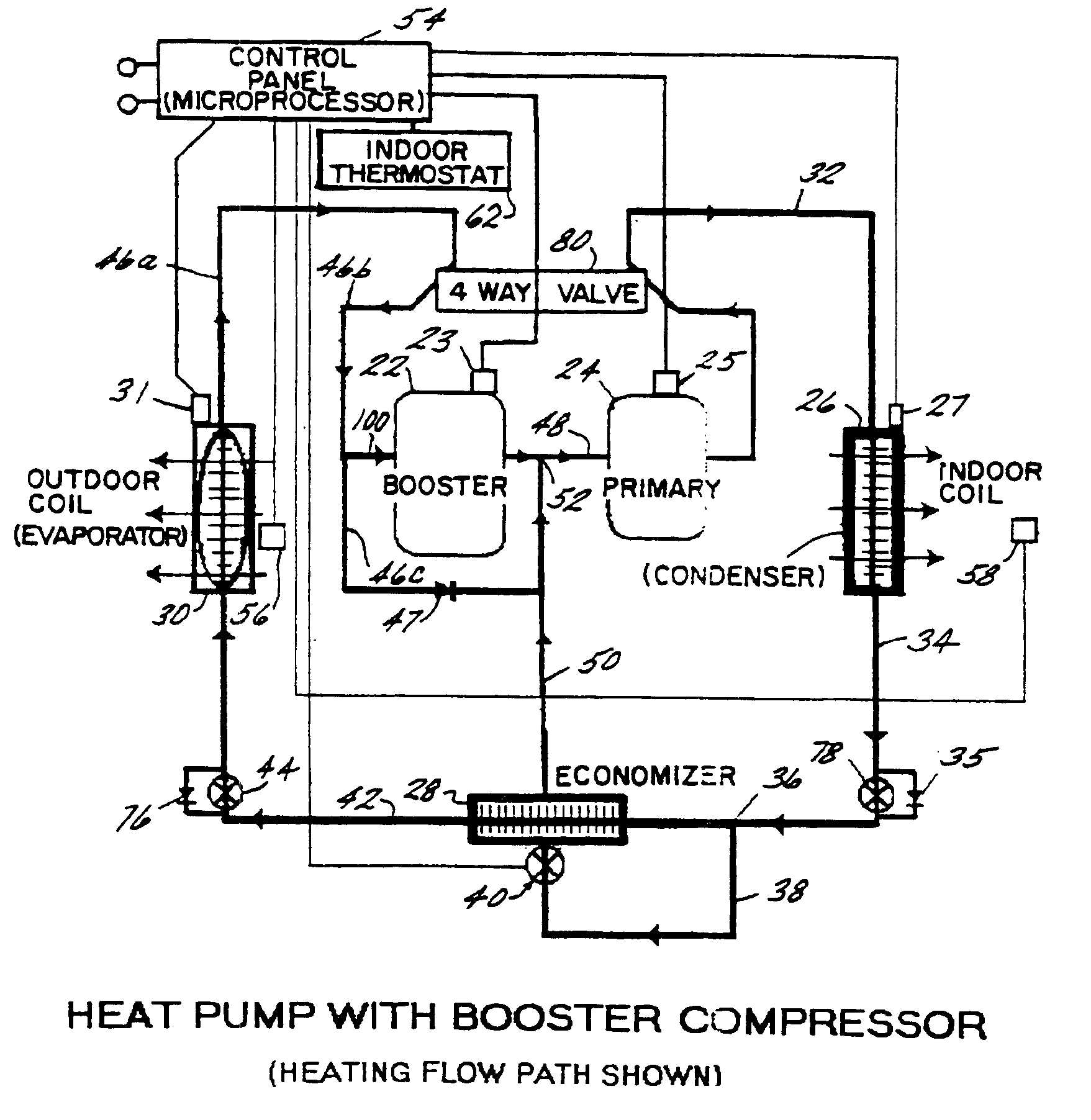 Boosted air source heat pump