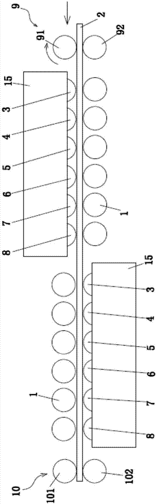 Surface treatment method and device for metal sheets