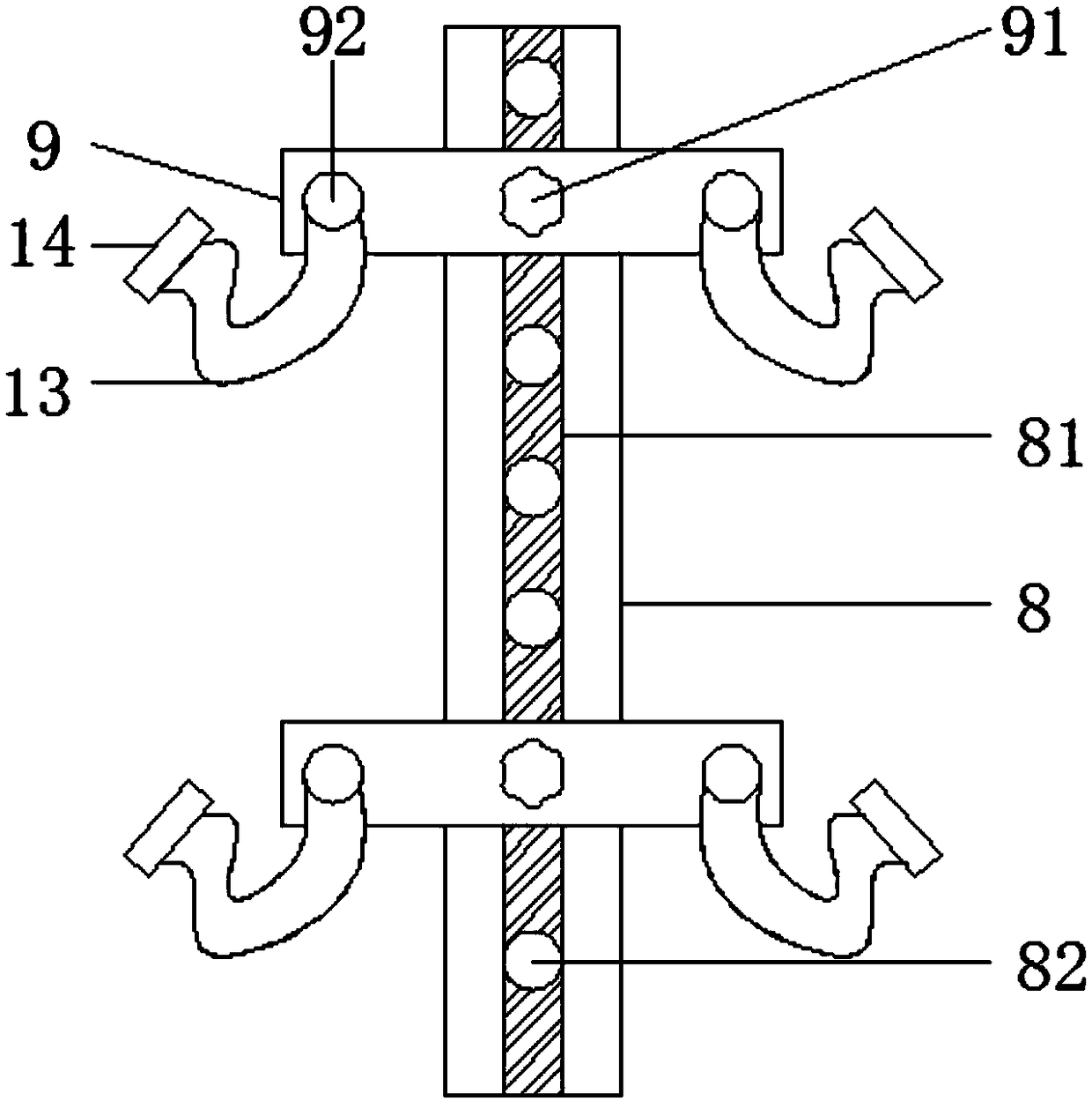 Spraying system for axle forging and pressing dies of electric vehicles