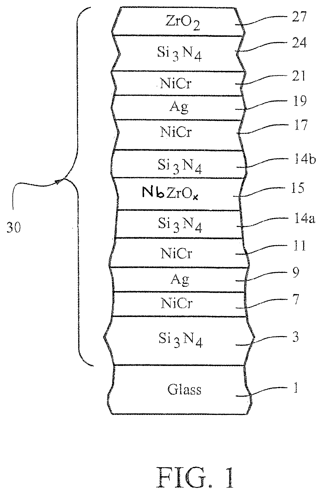 Silver colored coated article with low-E coating having absorber layer and low visible transmission