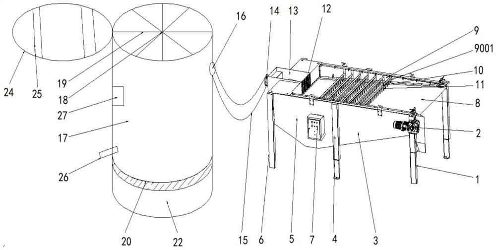 Treatment device and treatment method for industrial paint wastewater