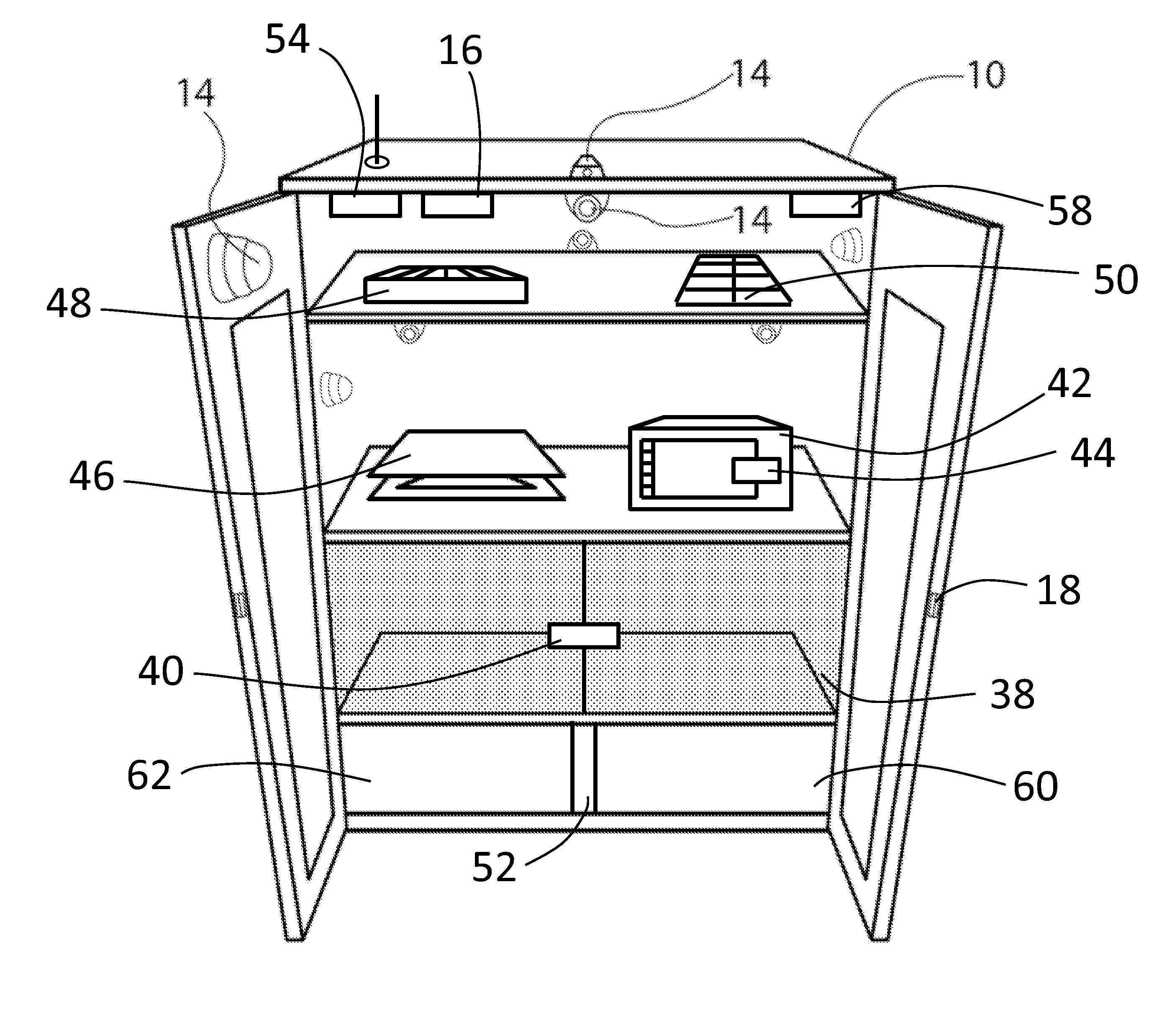 Storage container with inventory control