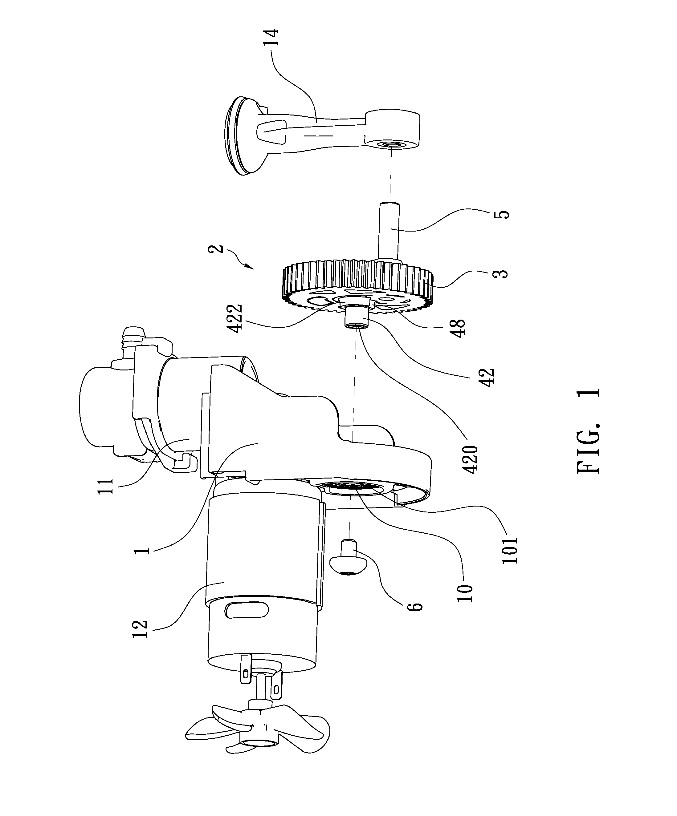 Air compressor with improved rotating device