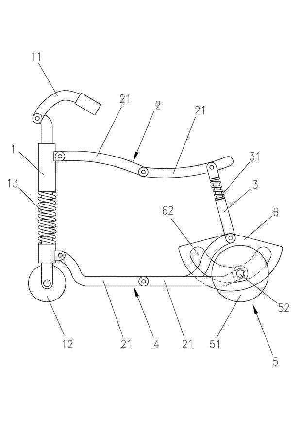 Swinging type labor-saving body building vehicle