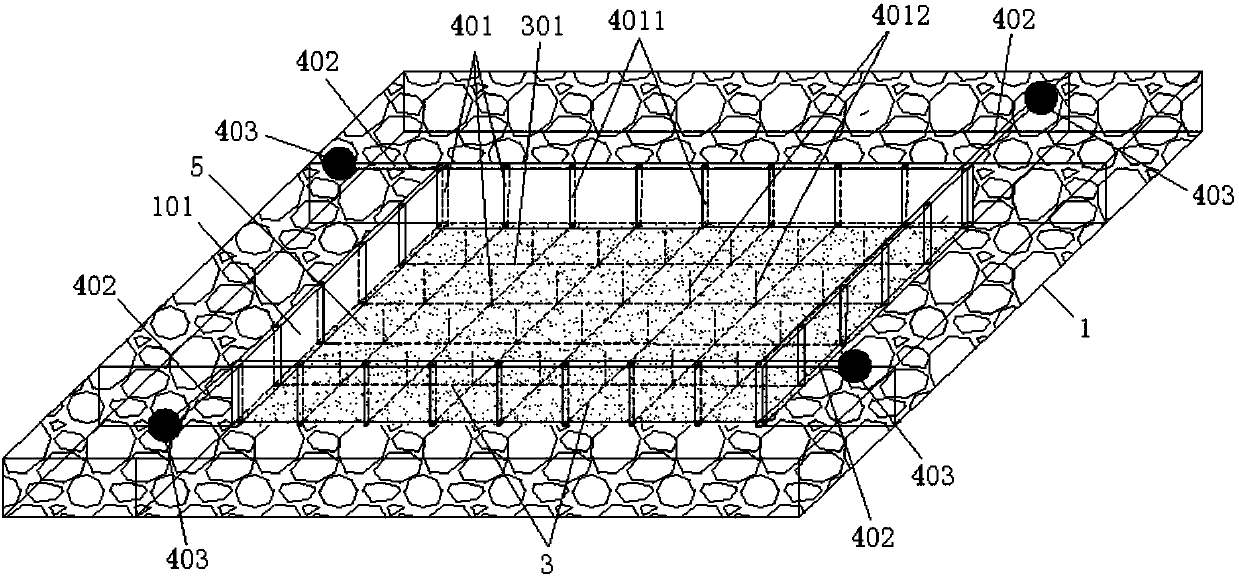 Drainage-type muck pond and multi-dimensional seepage and dehydration method of earth-pressure-balance shield muck