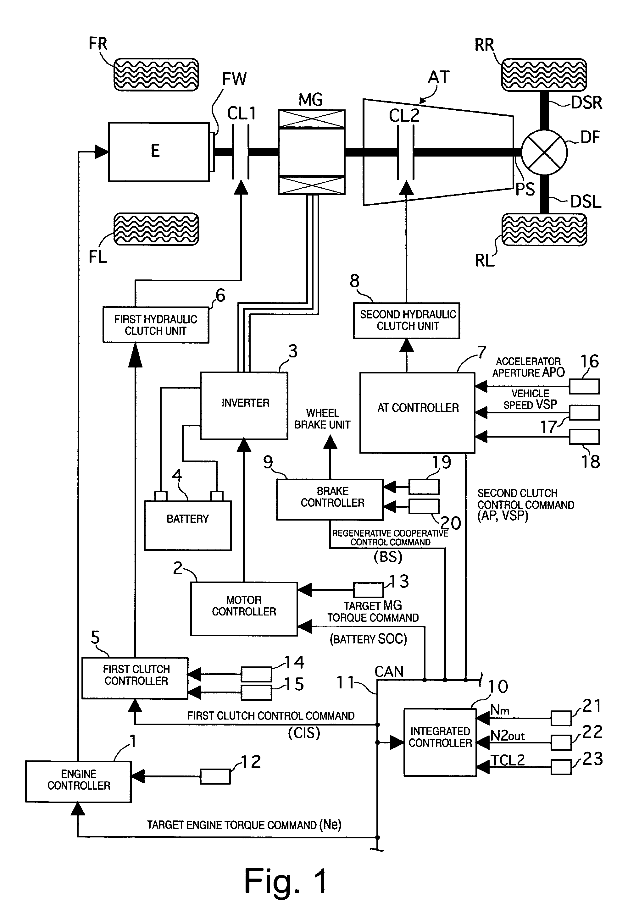 Hybrid vehicle drive control system