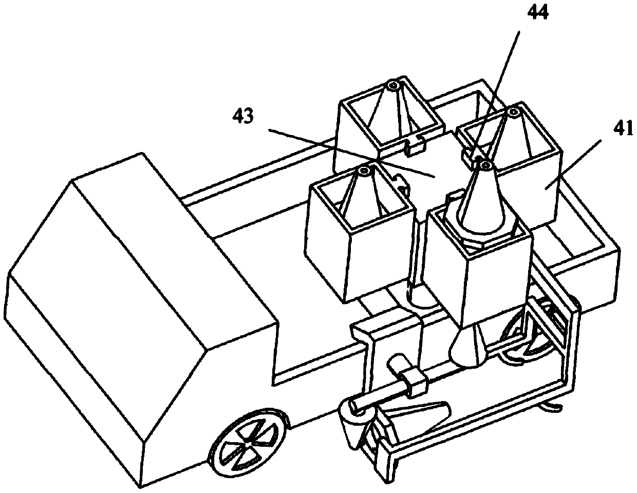 Traffic road cone automatic folding and unfolding vehicle and folding and unfolding method