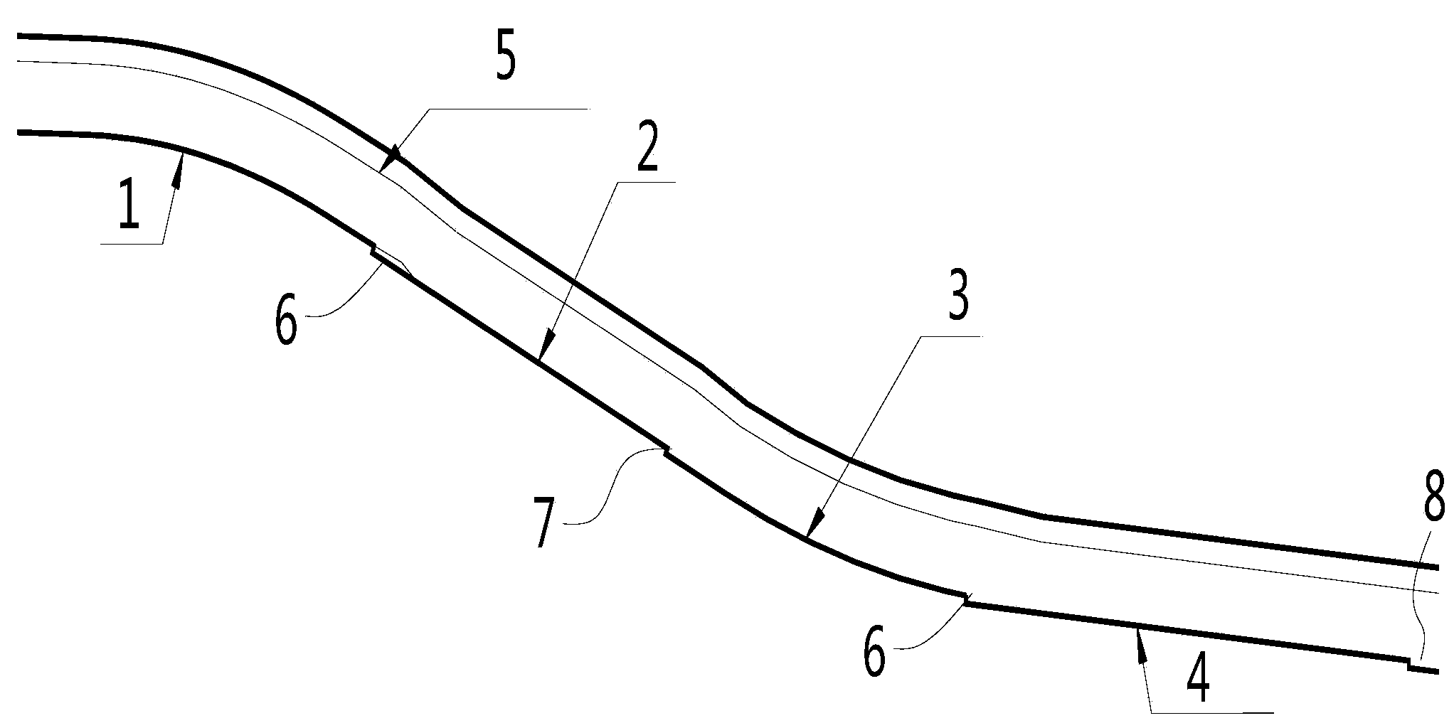 Aeration structure for Longluowei flood discharging tunnel