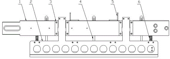 Horizontal sealing top knife and sealing knife guard board friction limiting device used for packing machine