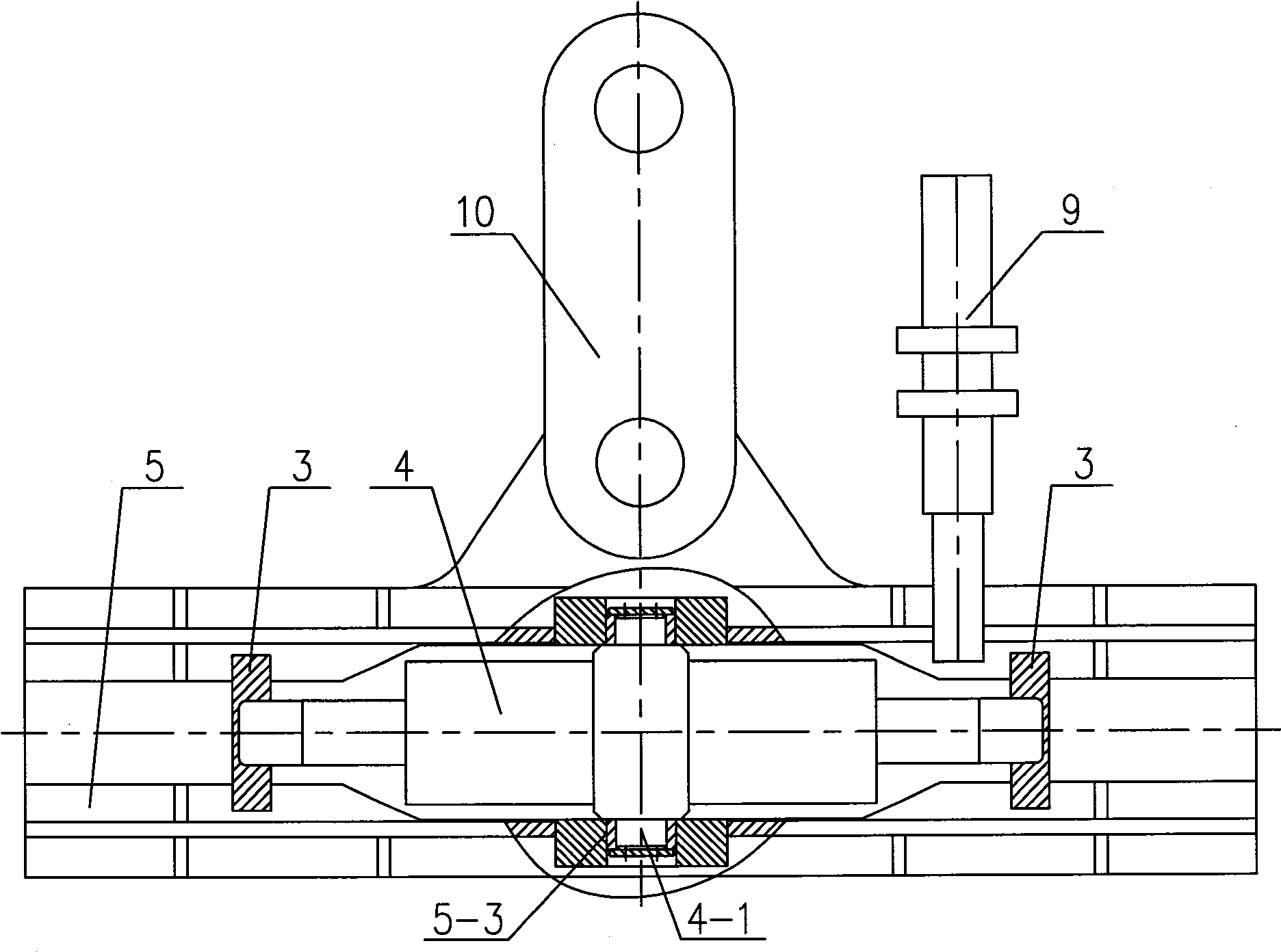 Railway crane with outer rail superelevation levelling function