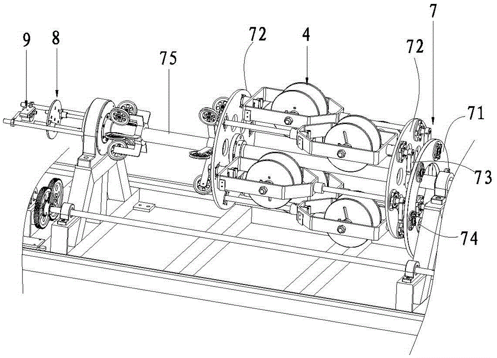 Cradle type tension pay-off device