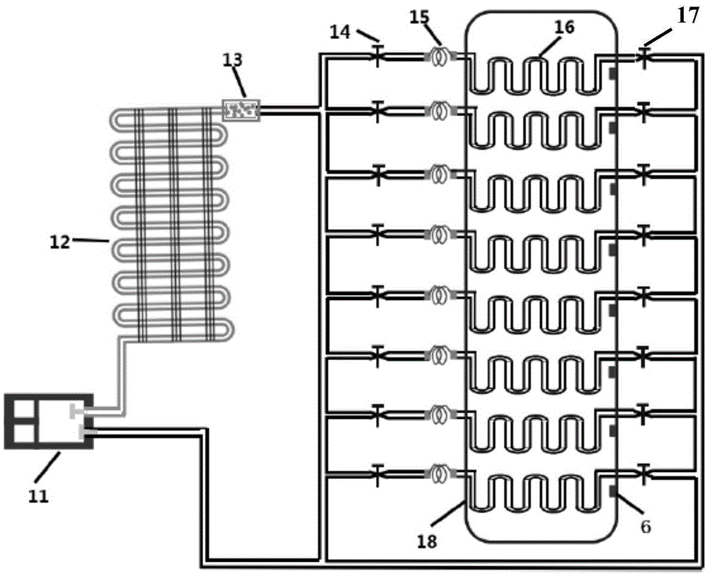 Smog chamber with adjustable vertical temperature gradient and working method thereof