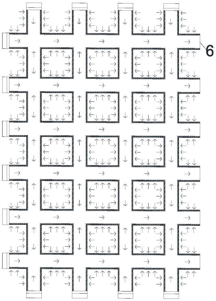 A self-priming semi-permeable membrane drainage network and its implementation method