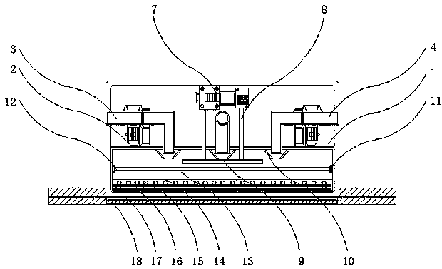 Anti-skid cleaning robot with balancing ability for classifying garbage