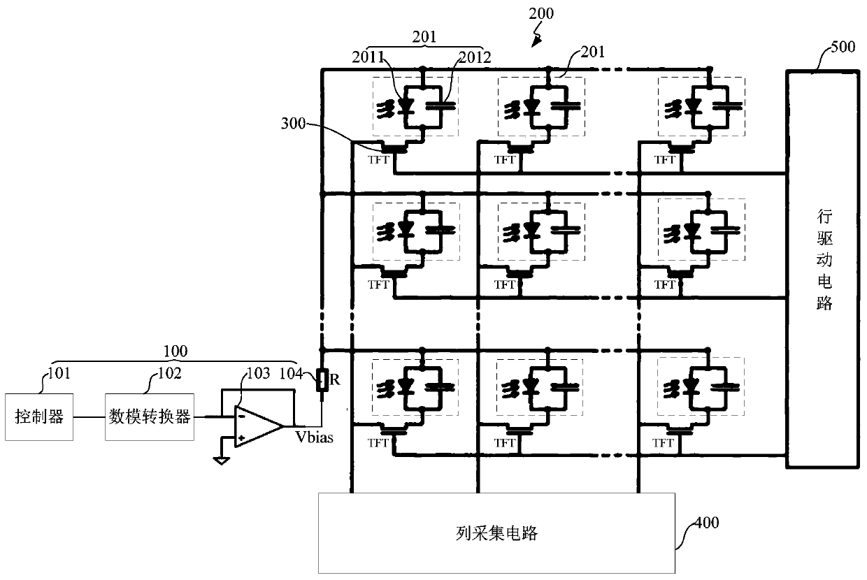 X-ray detector and charge emptying method