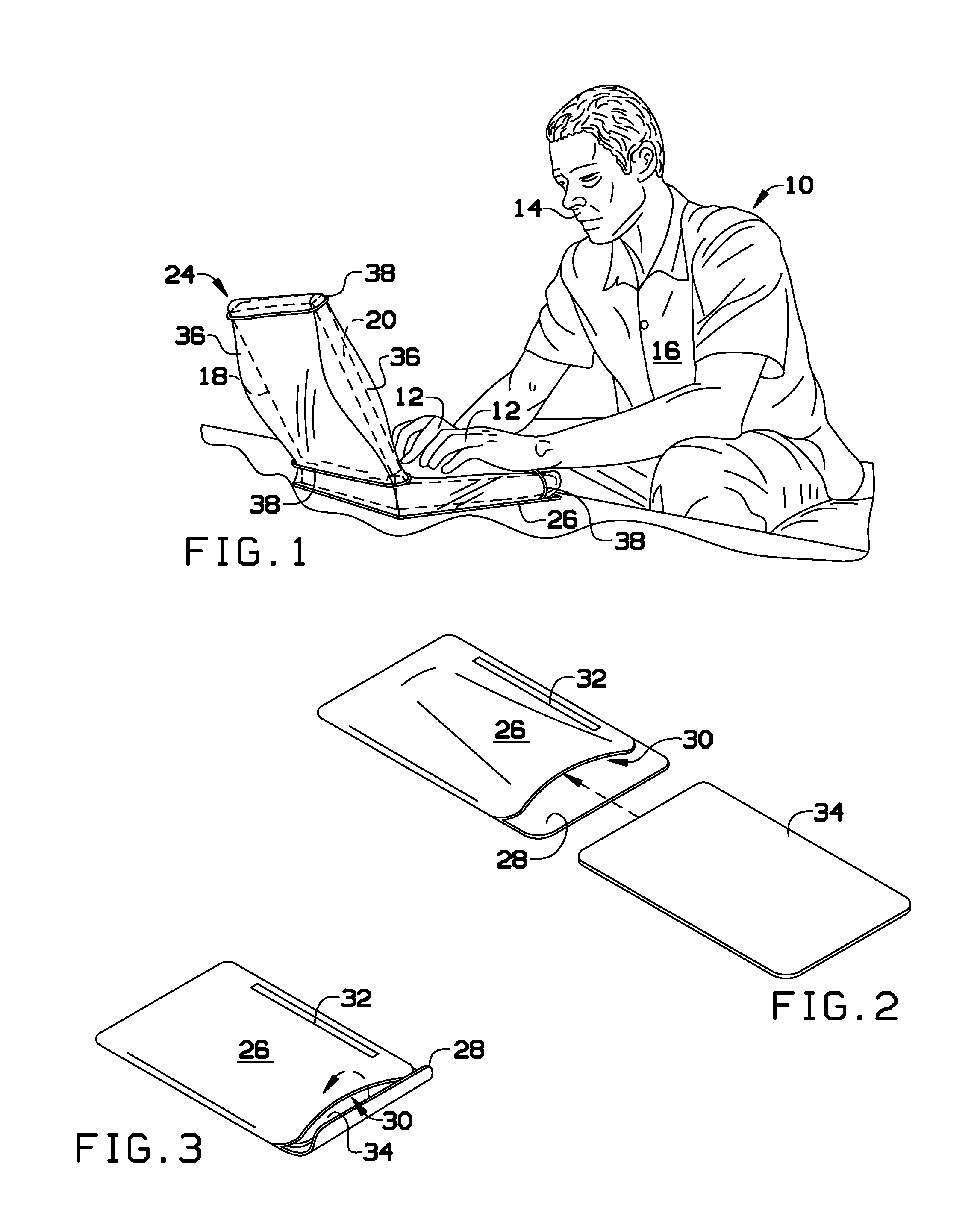 Portable emf shield for laptops that protects all surfaces of the laptop