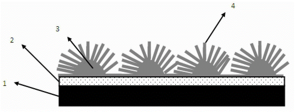 Micro/nanometer secondary surface array and preparation method and application thereof