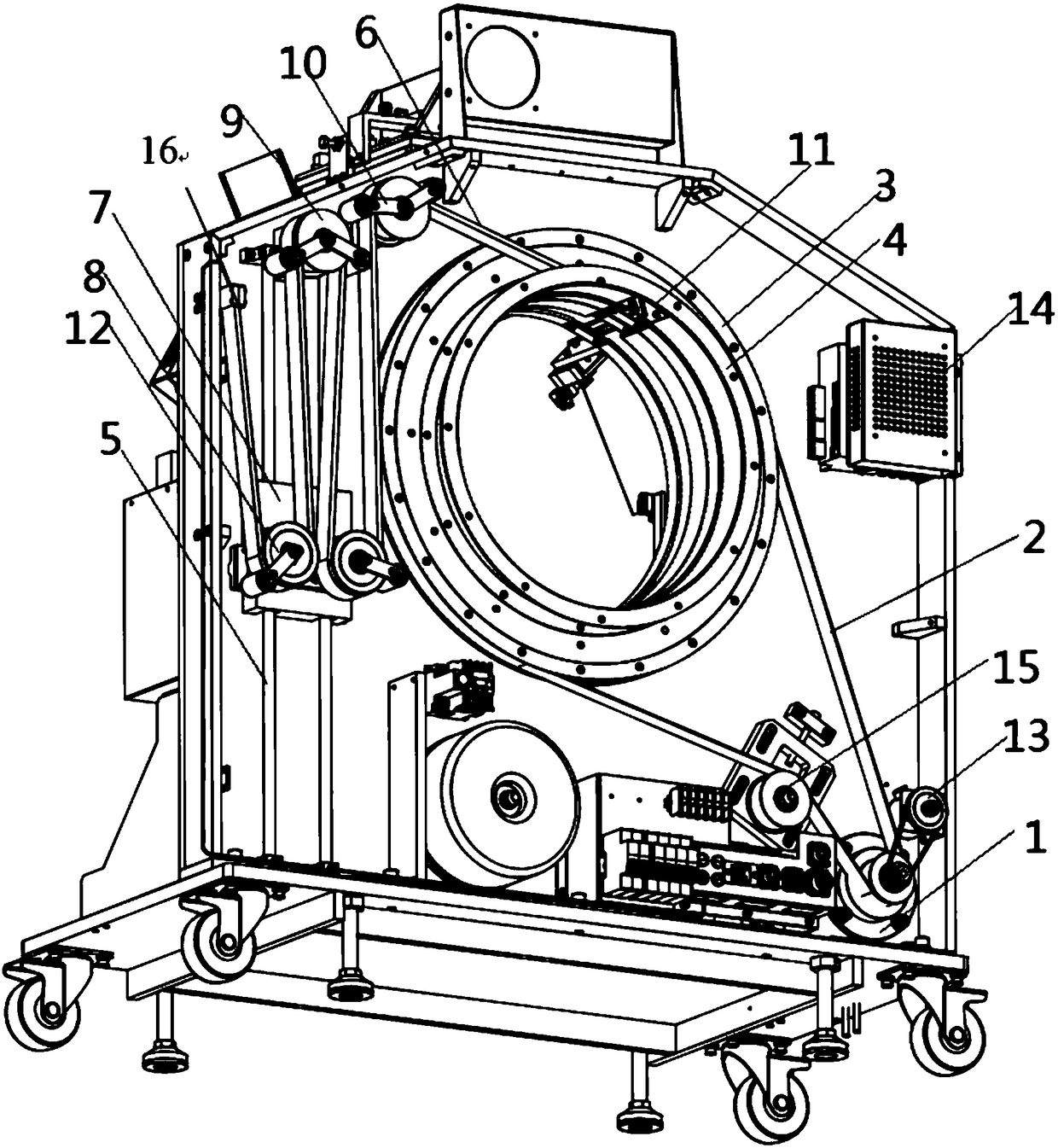 Wire arrangement device of moving cone beam CT