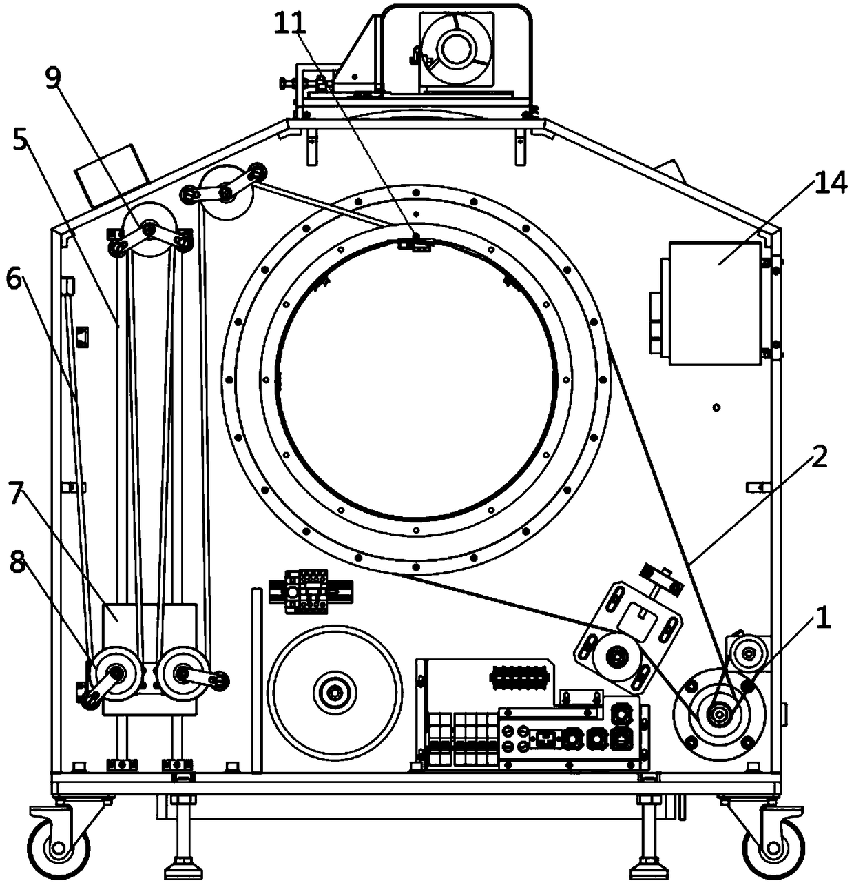 Wire arrangement device of moving cone beam CT