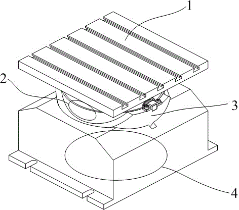 Double-ball-pair two-freedom-degree inclinable working table