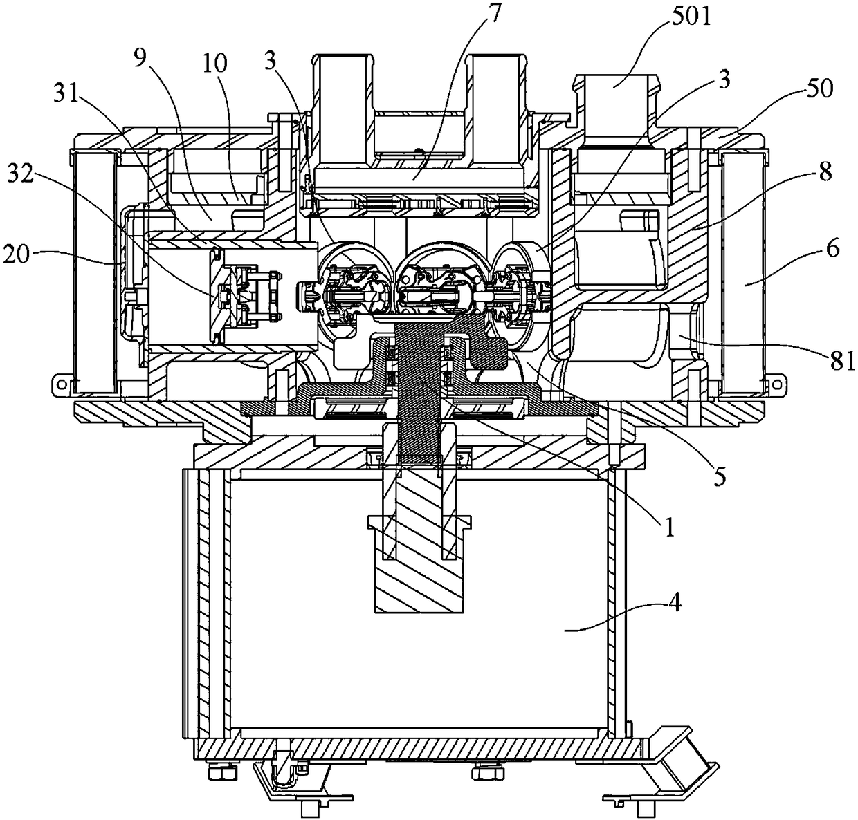 Piston type air compressor