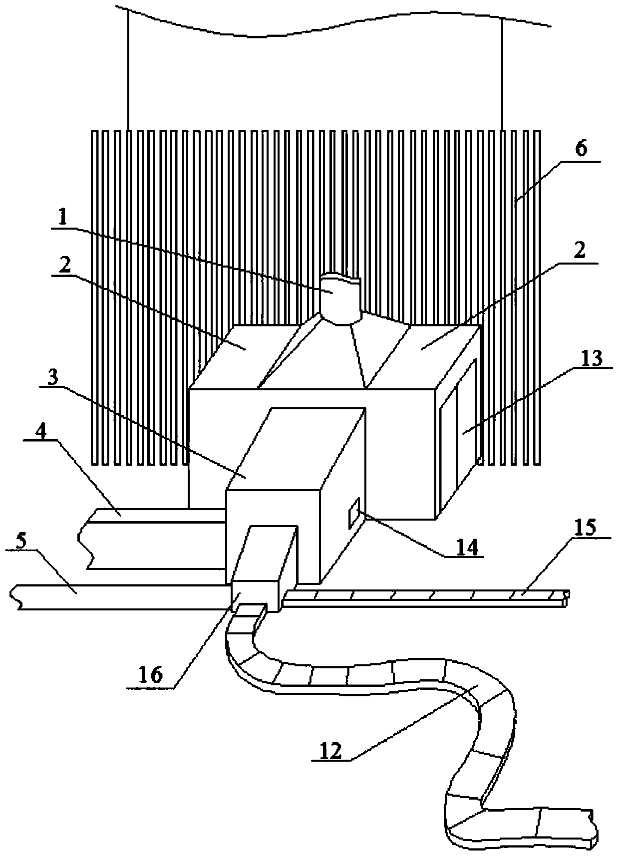 Totally-closed dust removal cover for casting house in front of blast furnace