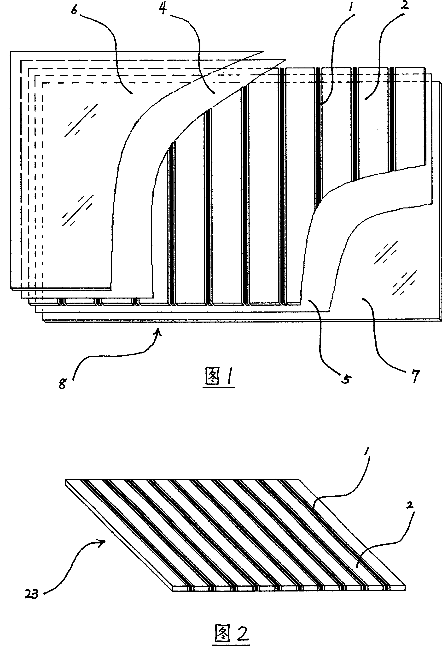 Glass plate with adhesive and interlaid metallic net