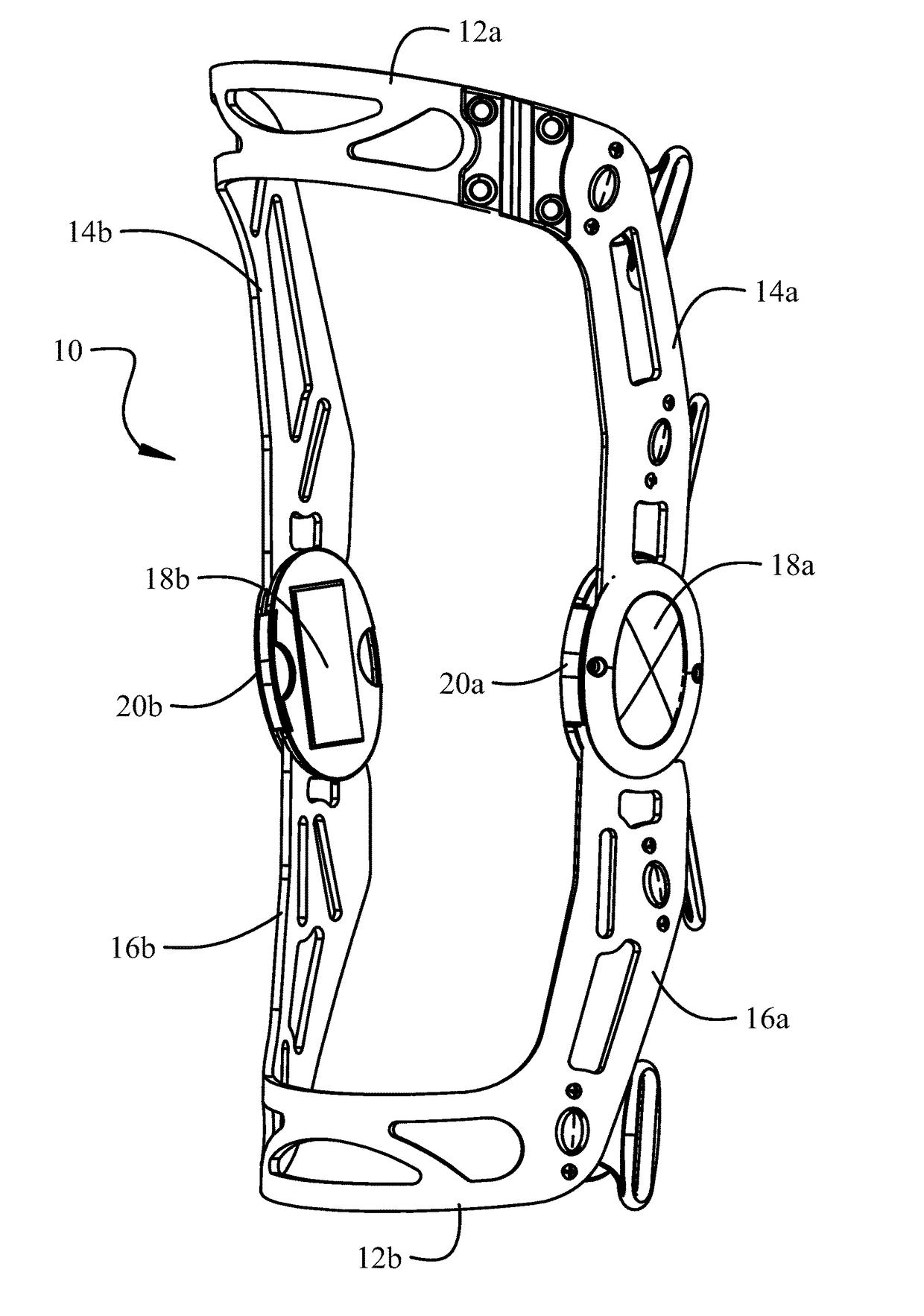 Flexion and extension range limiting hinge for an orthopedic brace