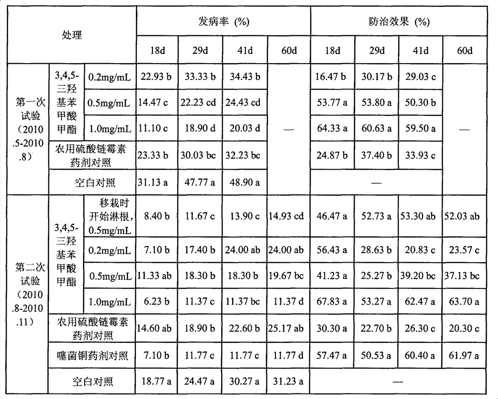 Application method of plant-derived fungicide in plant disease prevention and control