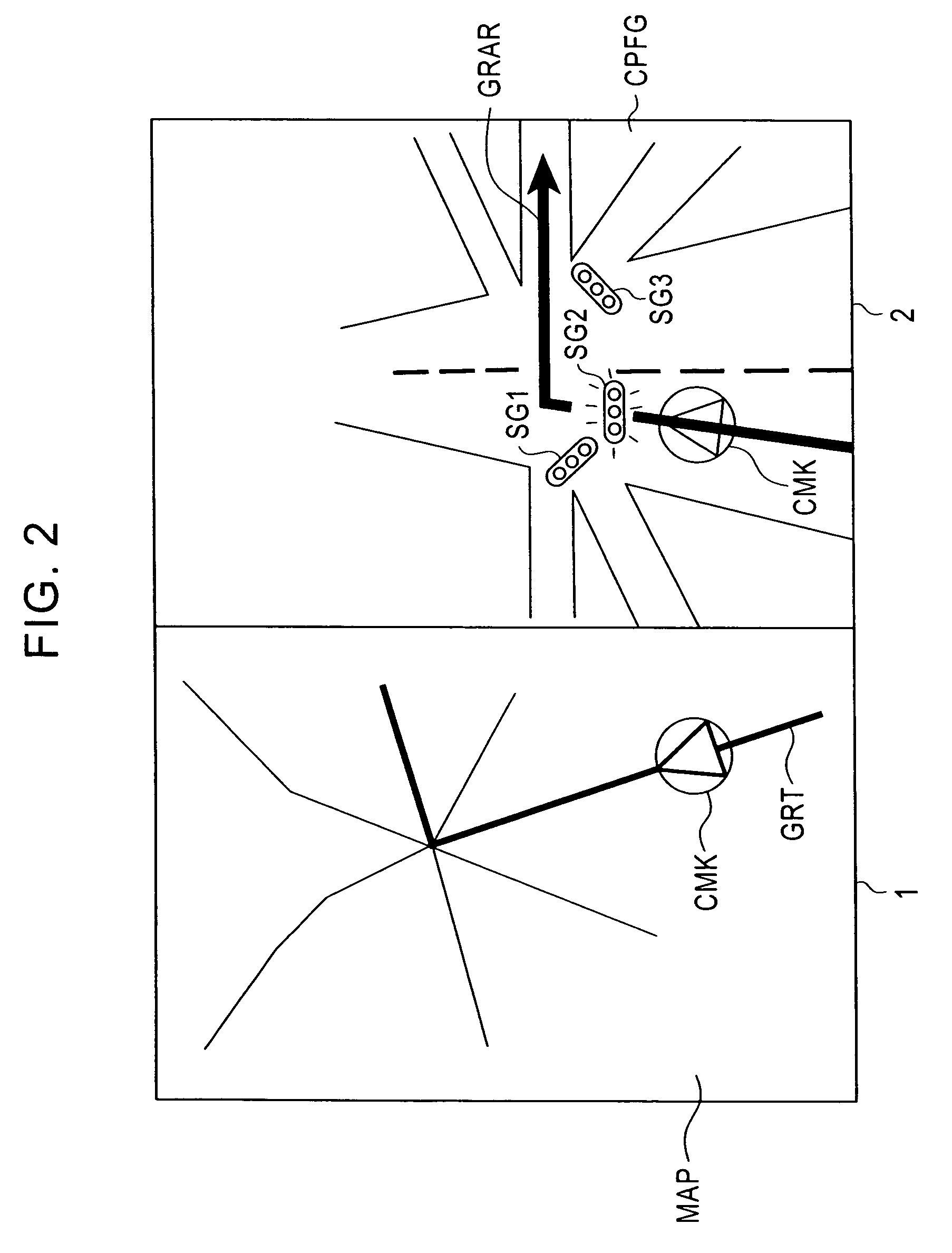 Navigation system and intersection guidance method